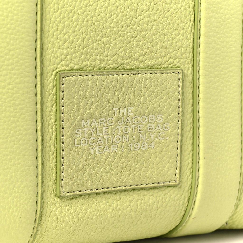 Grained Calfskin Small The Tote Bag Limoncello