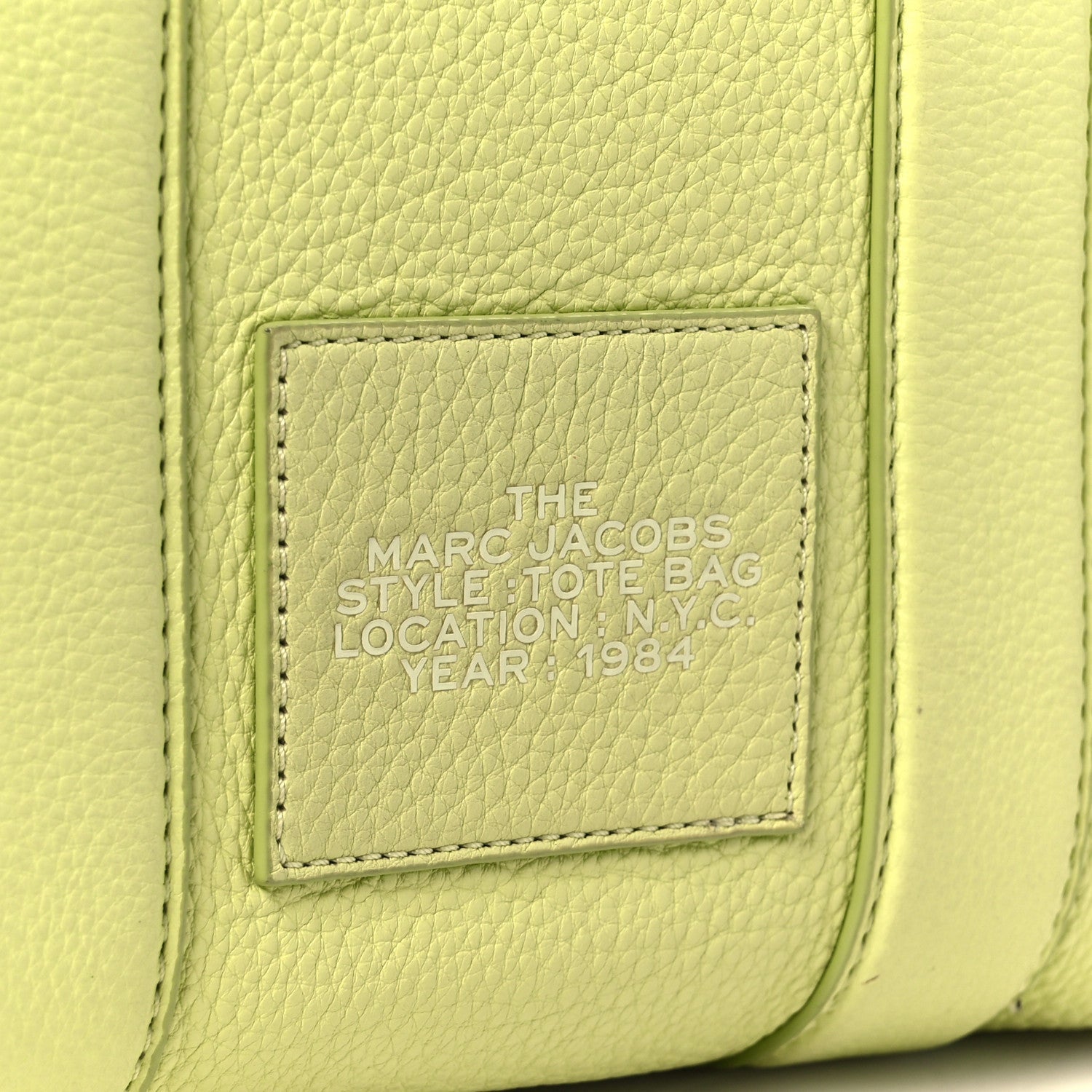 Grained Calfskin Small The Tote Bag Limoncello