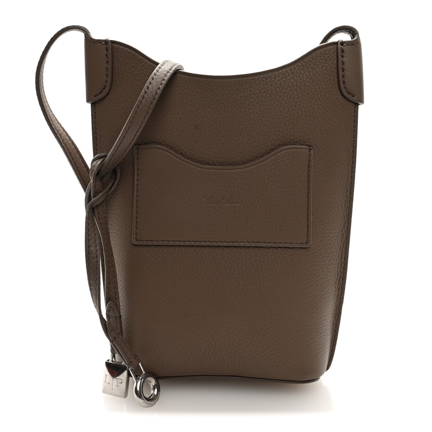 Grained Calfskin Bale Phone Case Warm Mastic