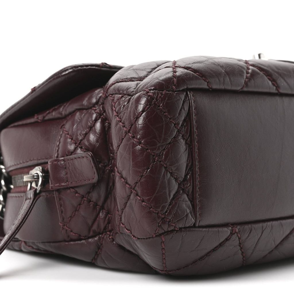 Aged Calfskin Medium New Portobello Flap Burgundy