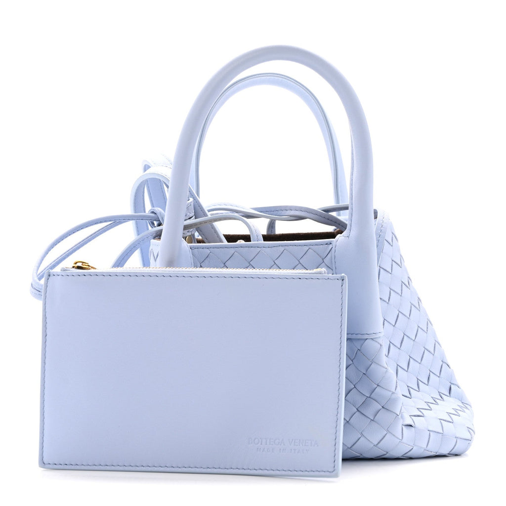 Calfskin Intrecciato Small Pinacoteca Tote Lunar Fondant