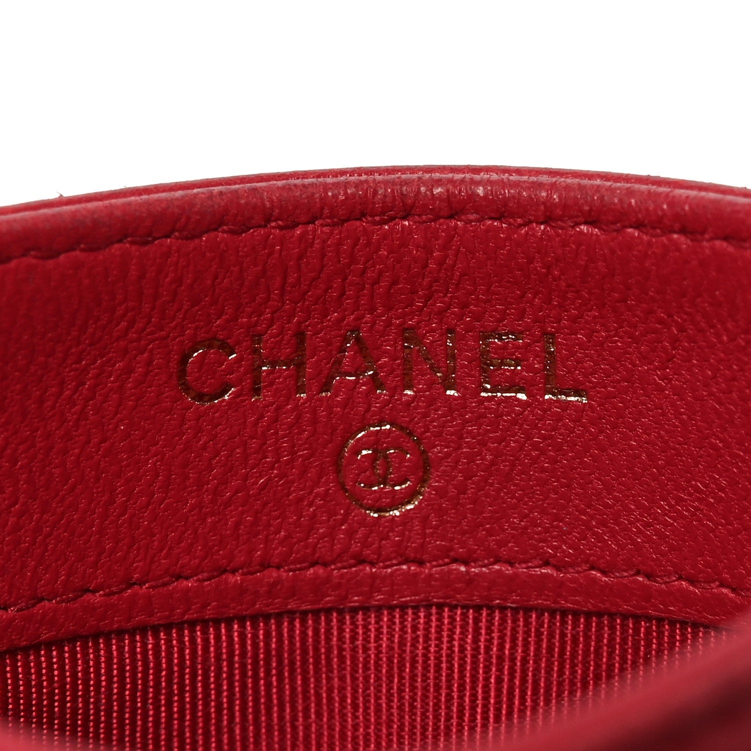Lambskin Quilted  Holder Red