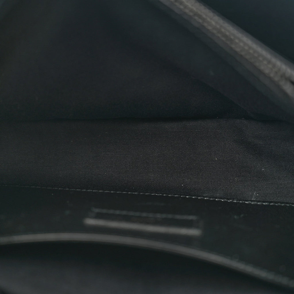 Grain De Poudre Medium West Hollywood Monogram Fold-Over Black