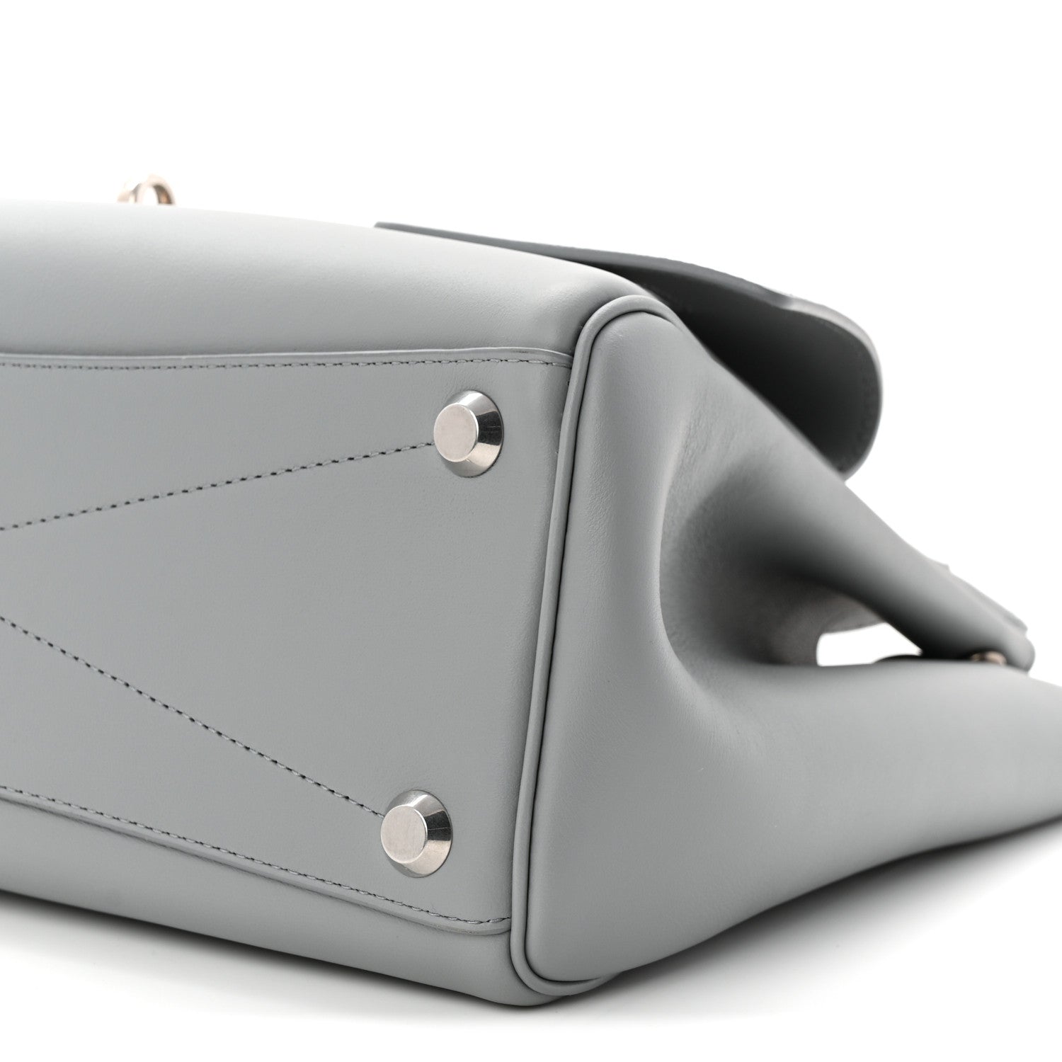Smooth Calfskin Small Bel Air Carry All Bag Cloud Grey
