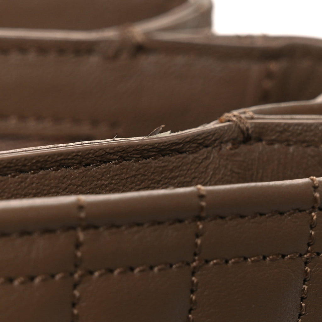 Calfskin Quilted Medium C Bag Beige
