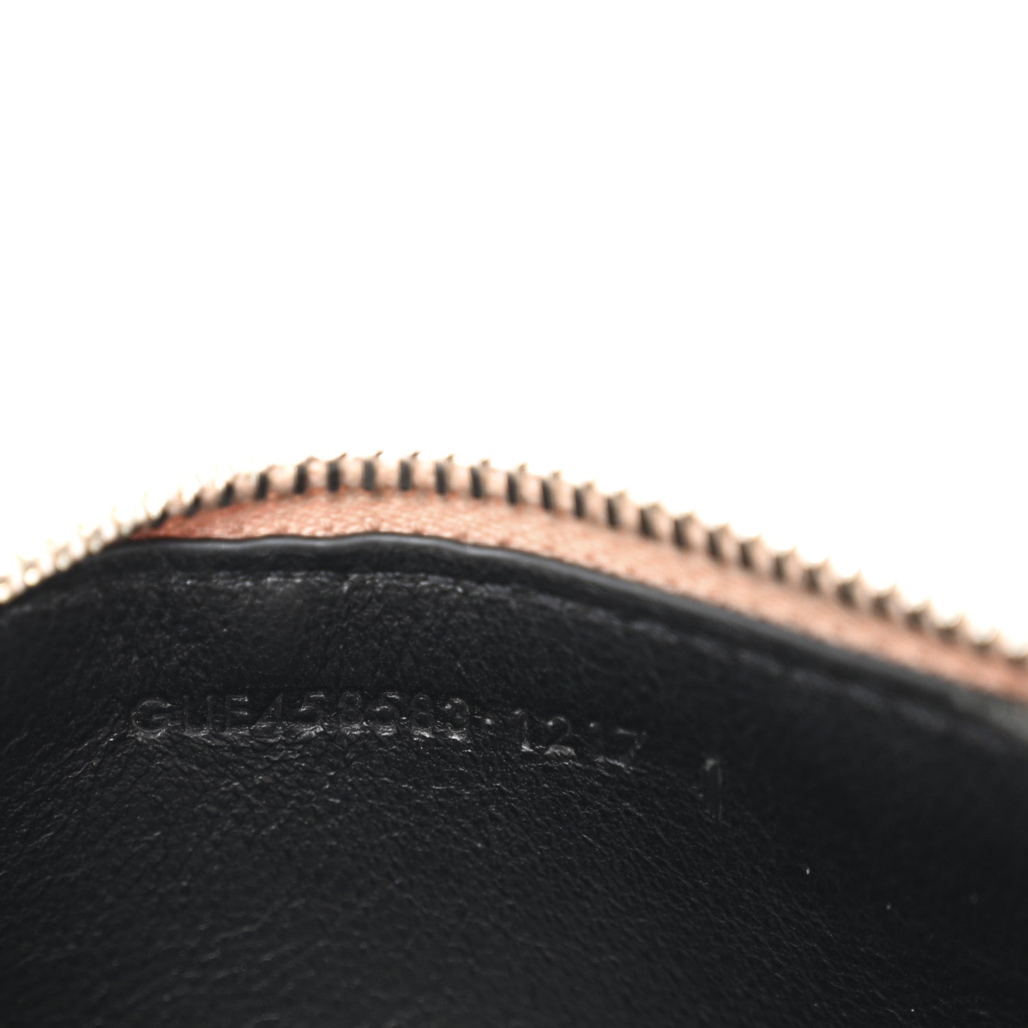 Grained Calfskin 5 Fragments Zip Pouch  Holder Rose Antic