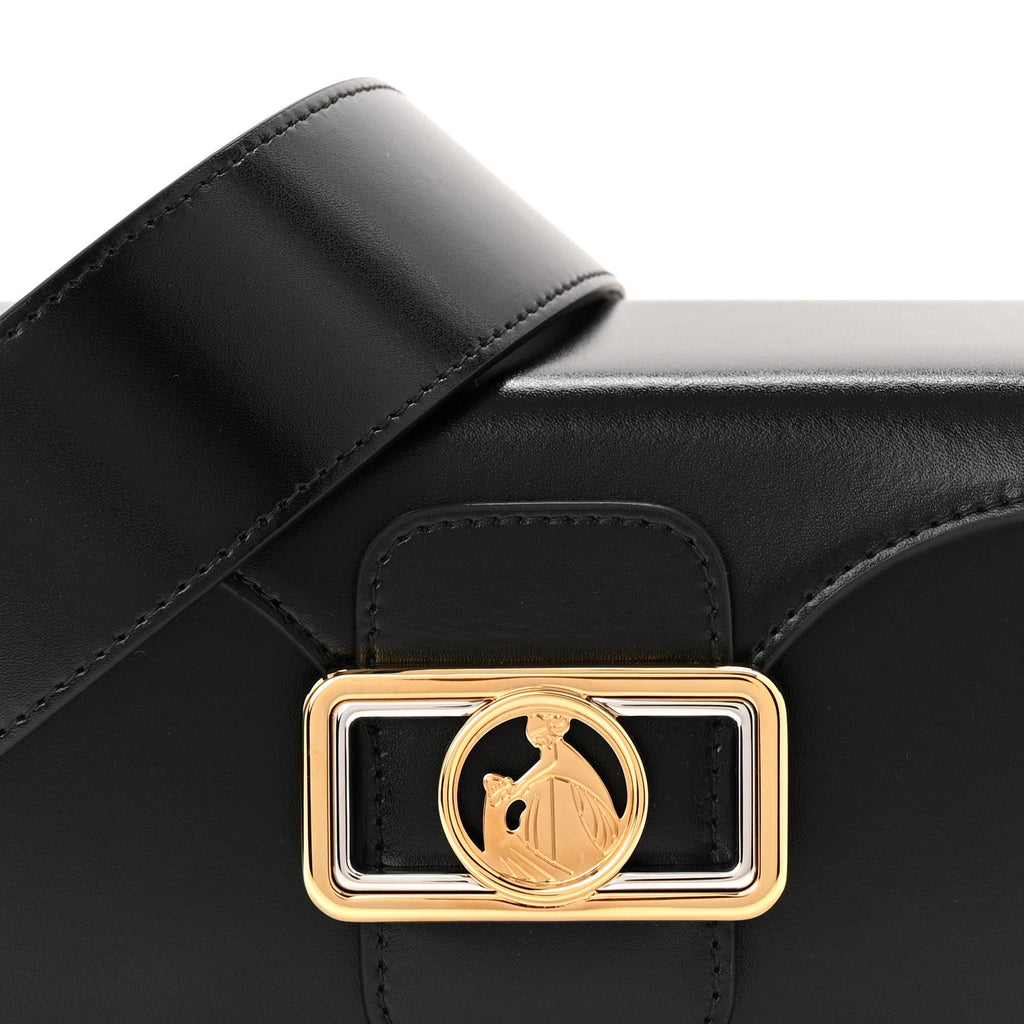 Shiny Calfskin Nano Pencil Bag Black