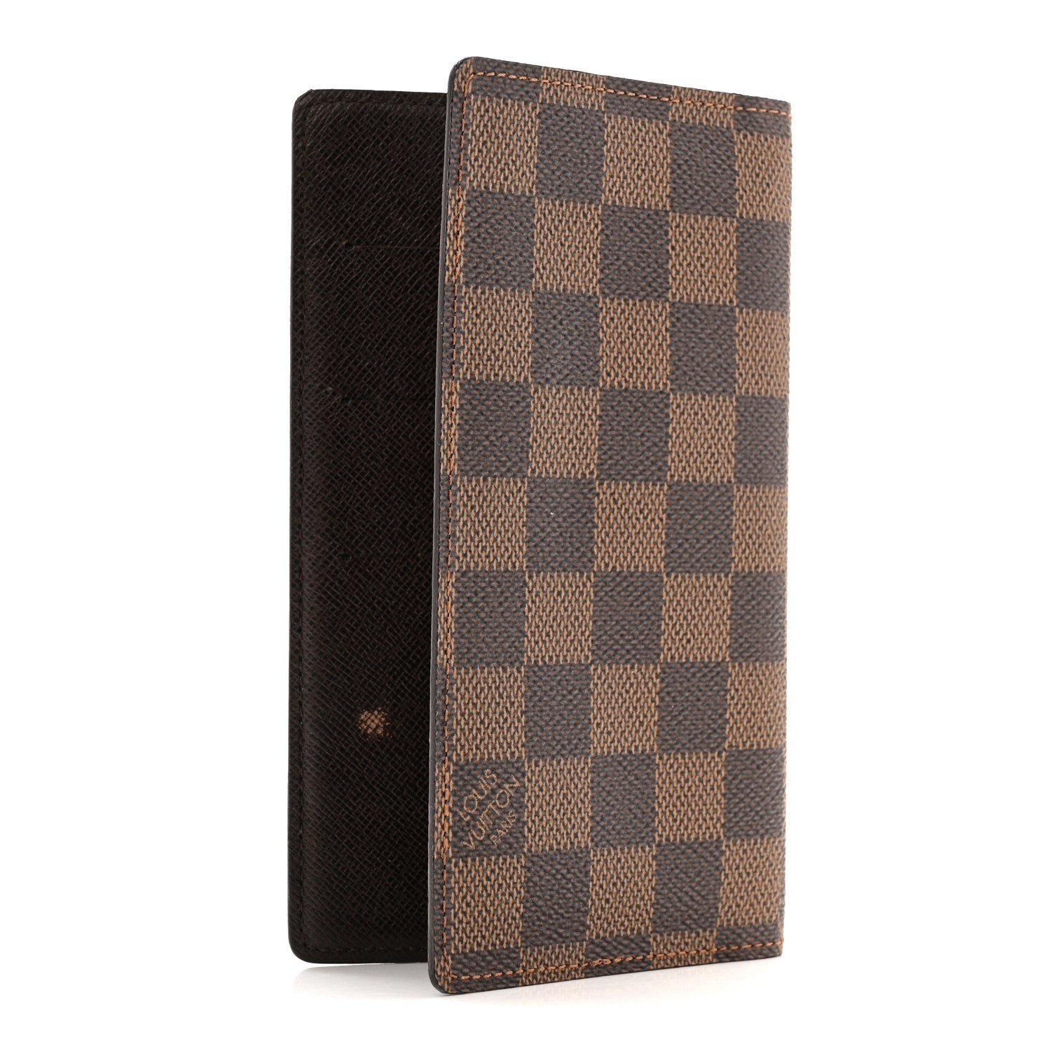 Damier Ebene Checkbook Cover Wallet