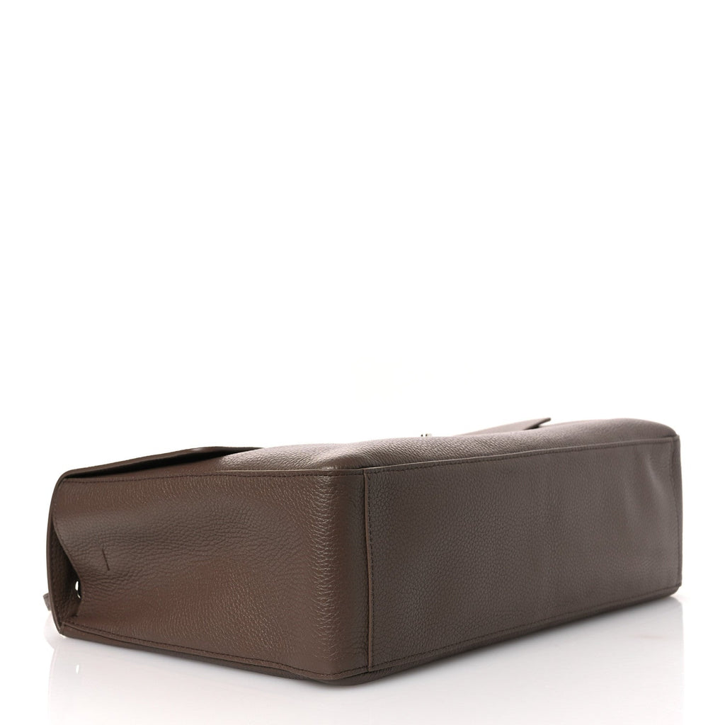 Grained Calfskin Souplissimo Maxi Flap Light Brown
