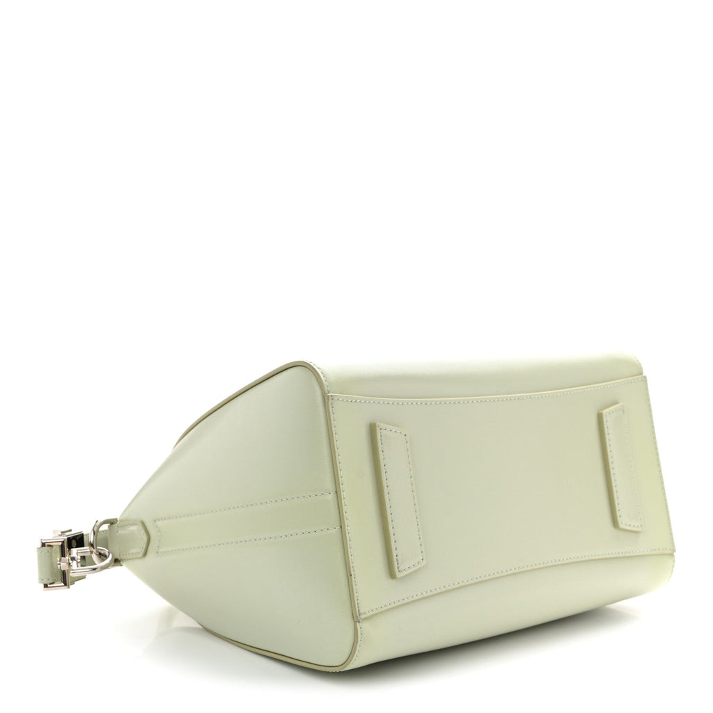 Shiny Lord Calfskin Small Antigona Aqua Green