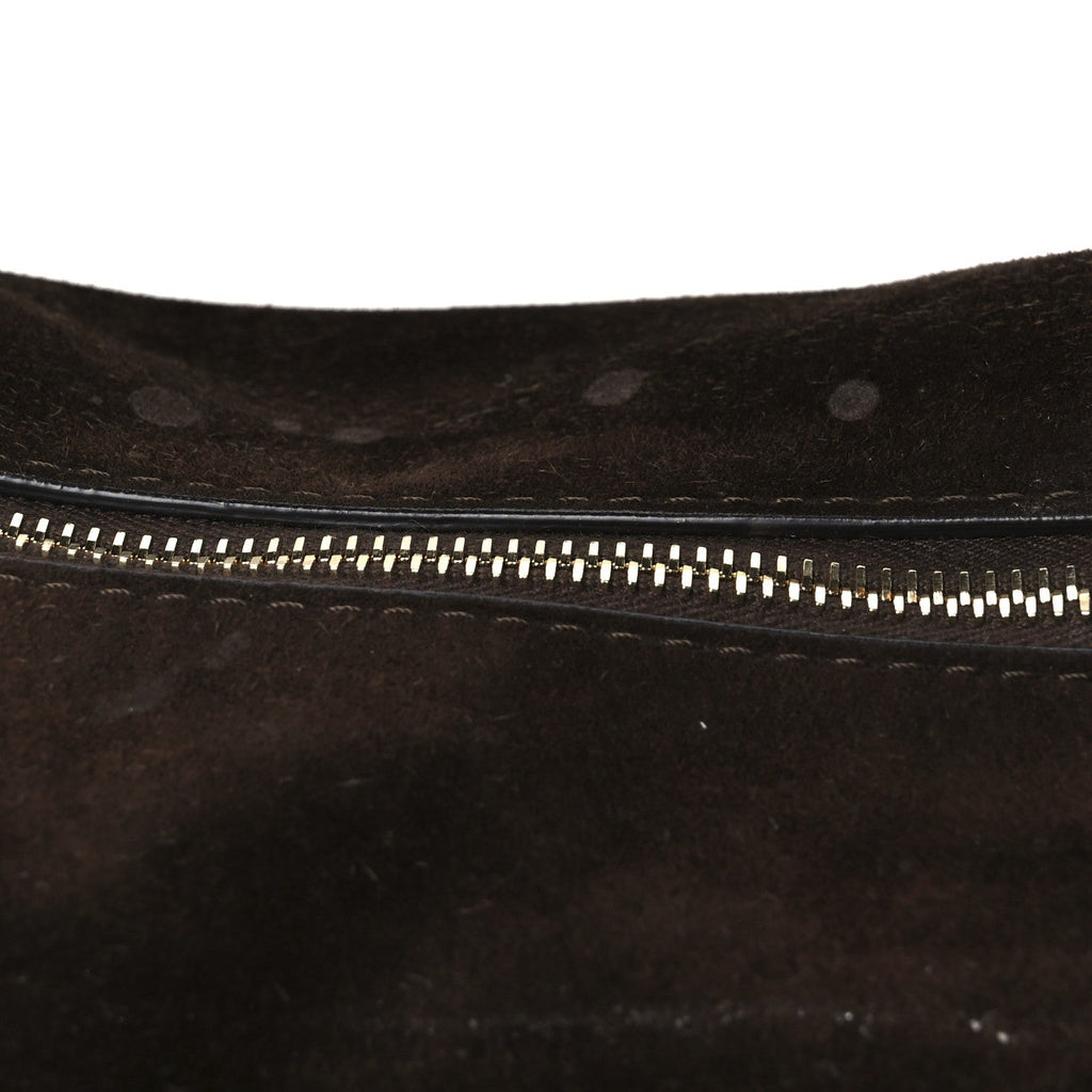 Suede Calfskin Medium Olivia Hobo Coffee