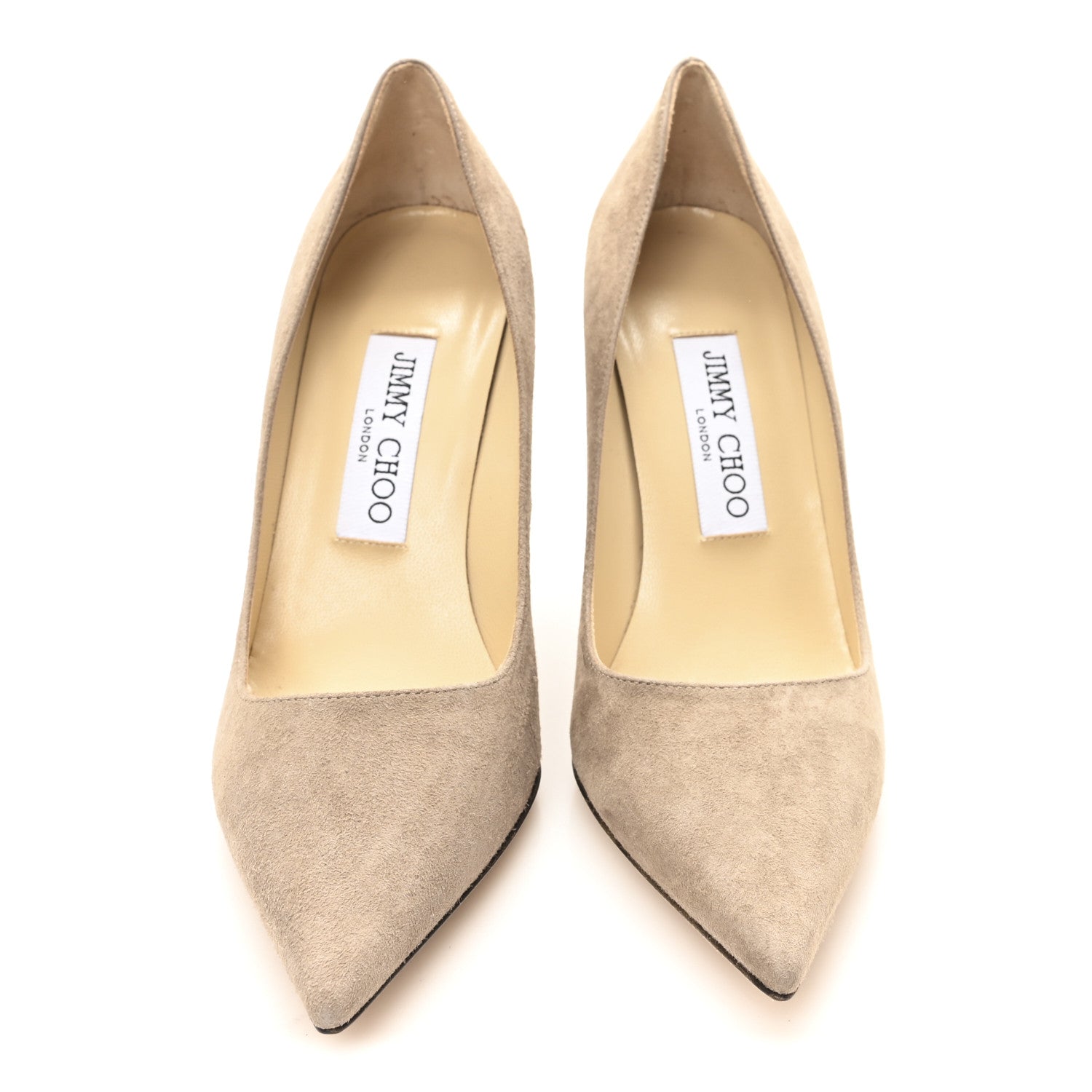 Suede Pointy Toe Romy Pumps 35.5 Stone