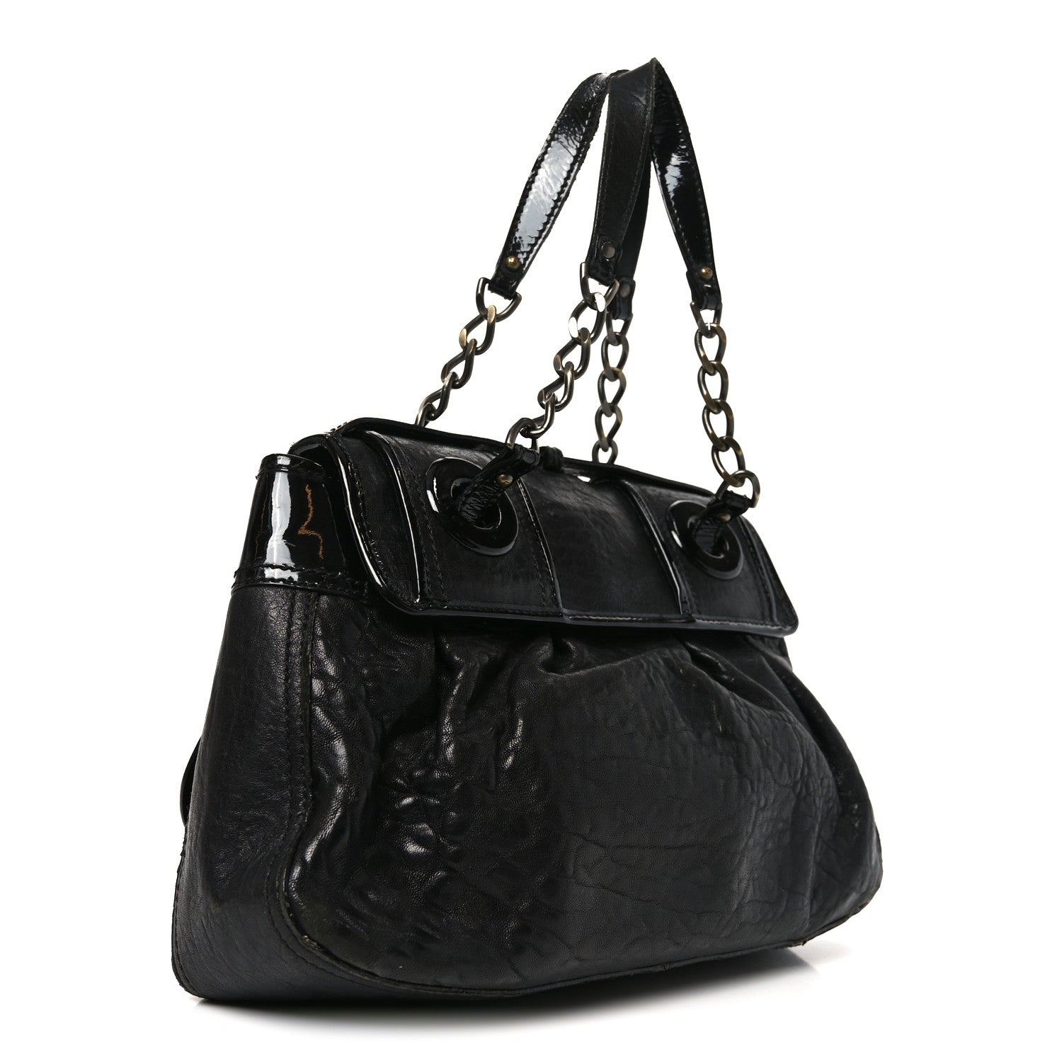Nappa Patent B Bag Black