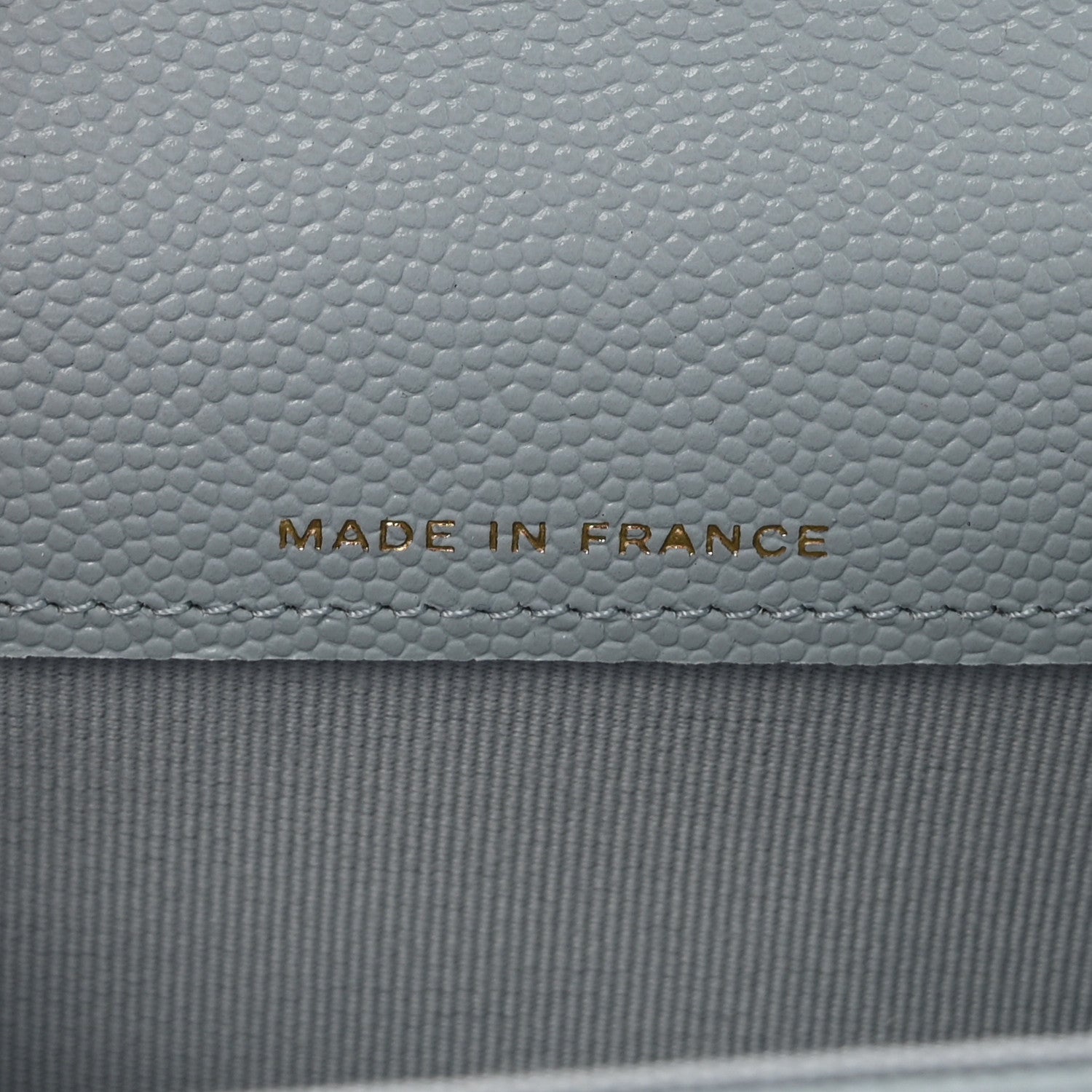 Caviar Quilted Flap  Holder Wallet Light Blue