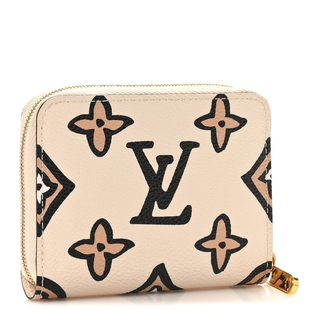 Monogram Giant Wild At Heart Zippy Coin Purse Creme