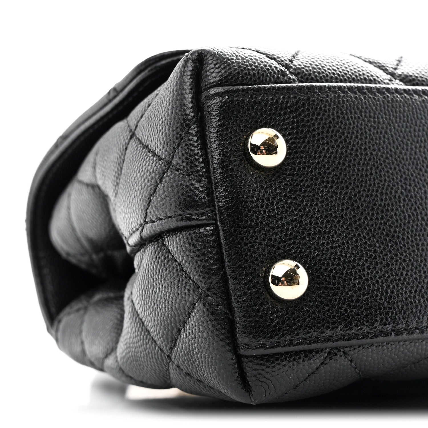 Caviar Quilted Extra Mini Coco Handle Flap Black