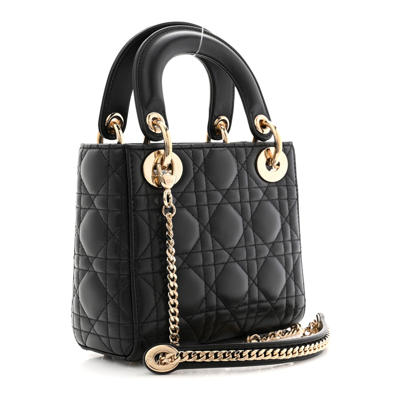 Lambskin Cannage Mini Lady Dior Black