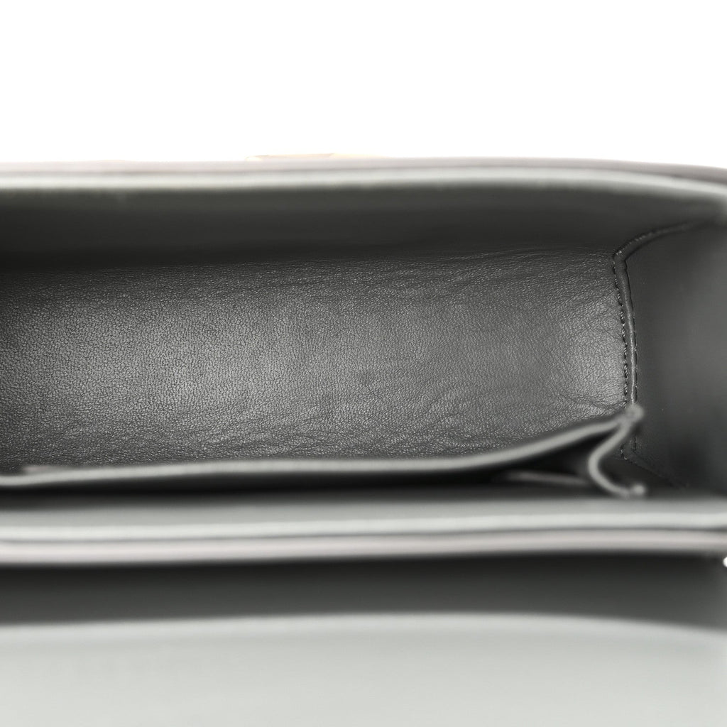 Box Calfskin 30 Montaigne Box Bag Gray