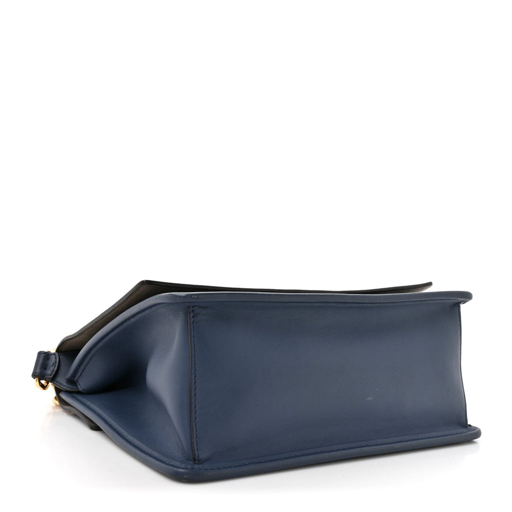 Vitello Century Opaco F is Fendi Kan I Shoulder Bag Blu Scuro