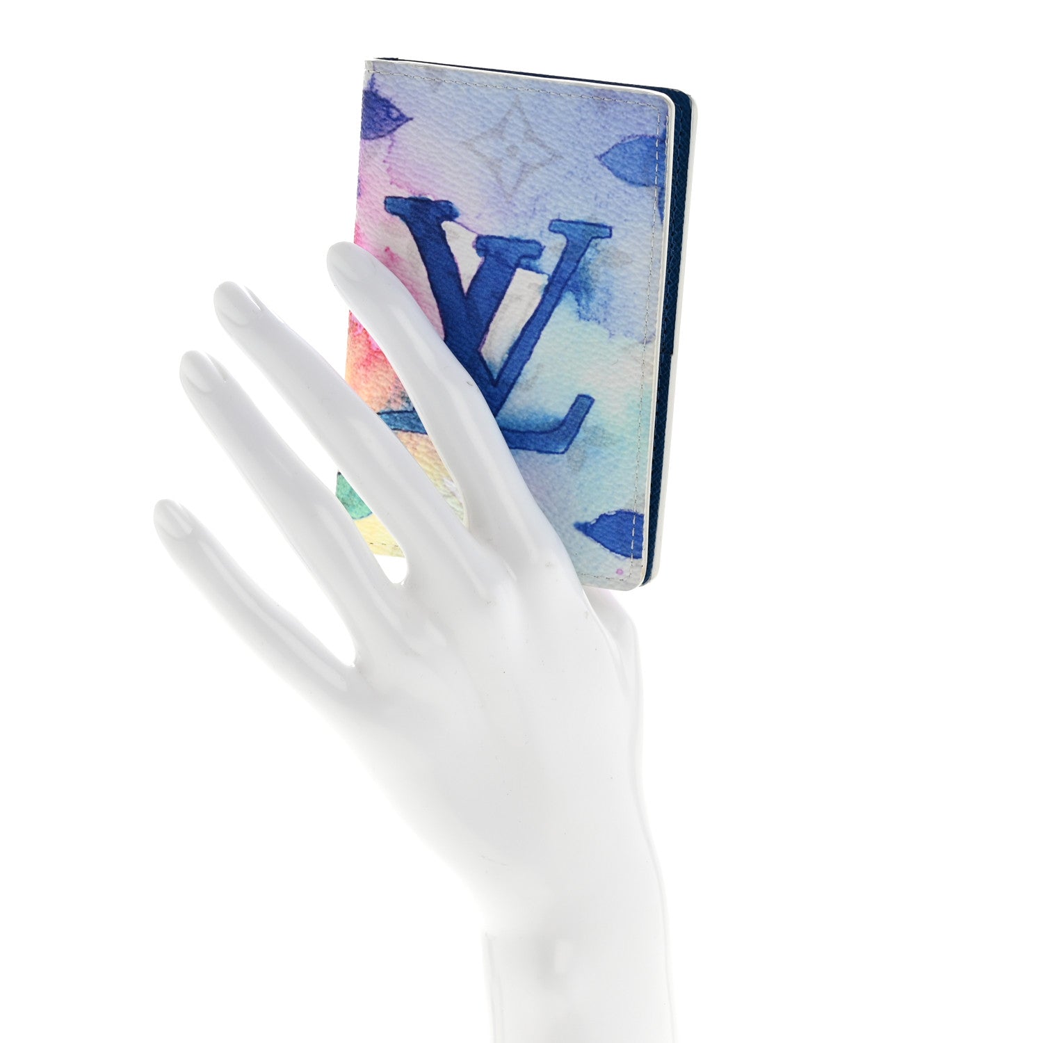 Monogram Watercolor Pocket Organizer NM Multicolor