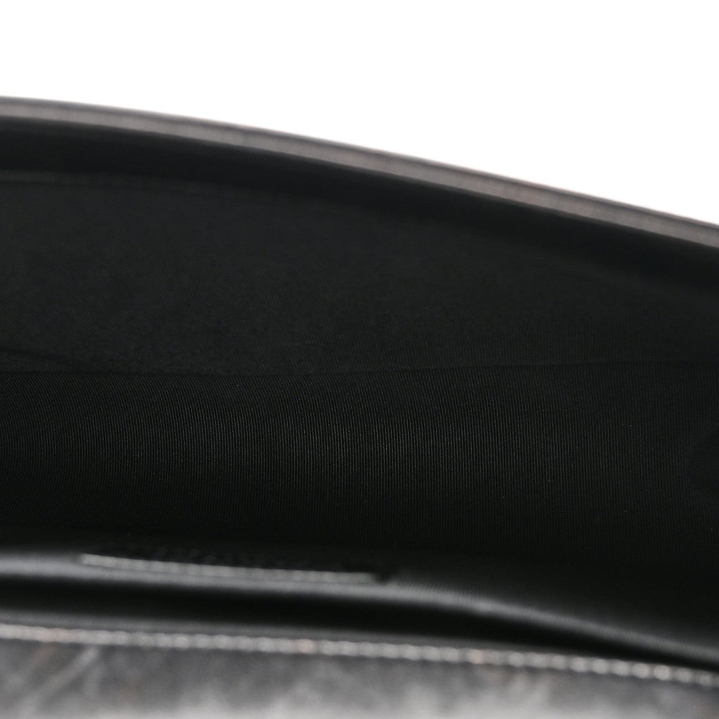 Lambskin Quilted Medium Boy Flap Black