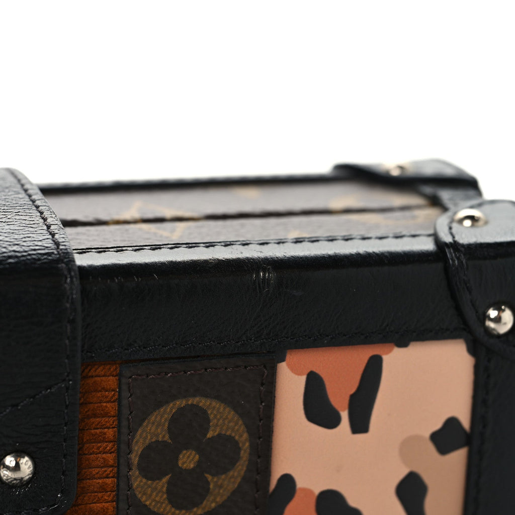 Monogram Leopard Corduroy Petite Malle