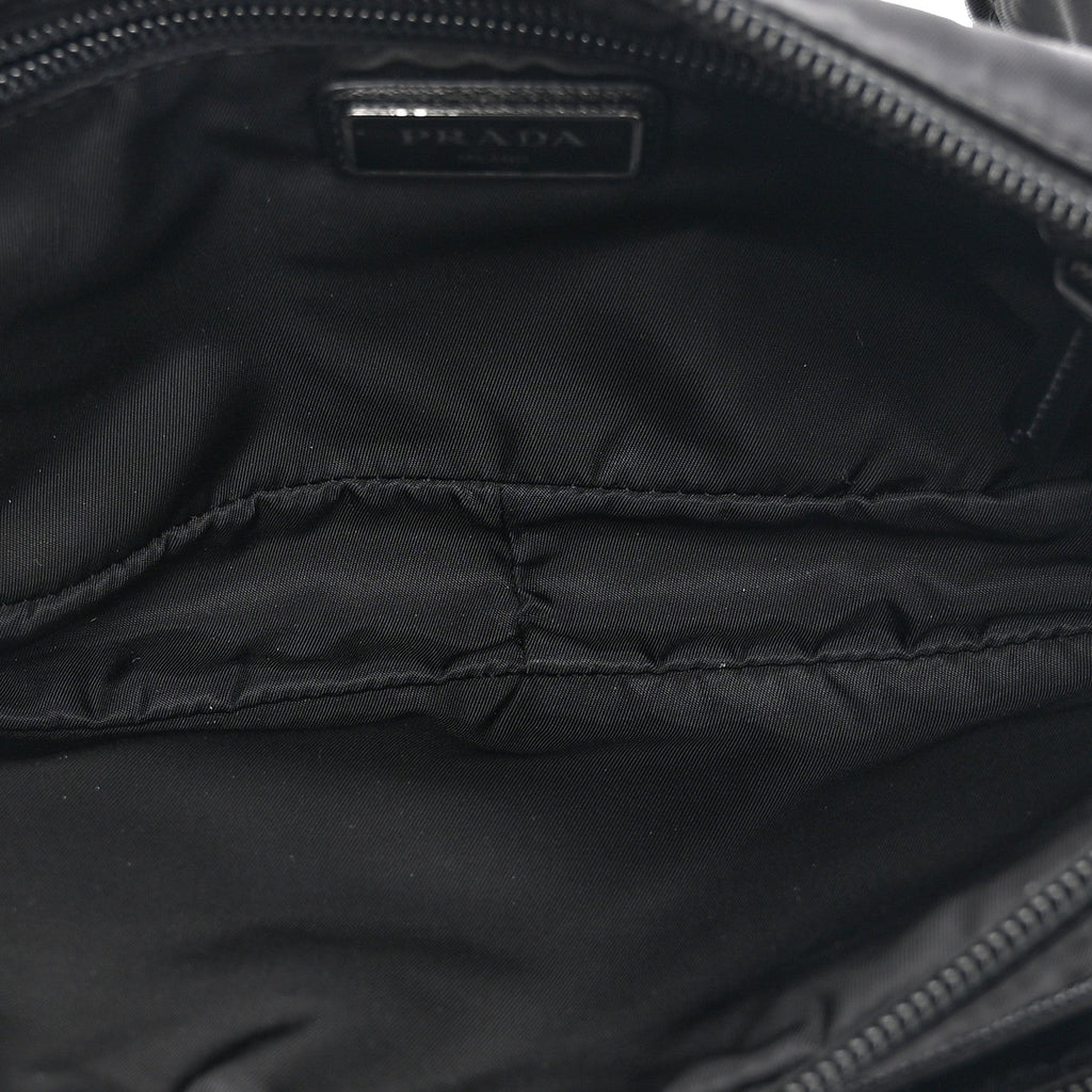 Re-Nylon Saffiano Belt Bag L Black
