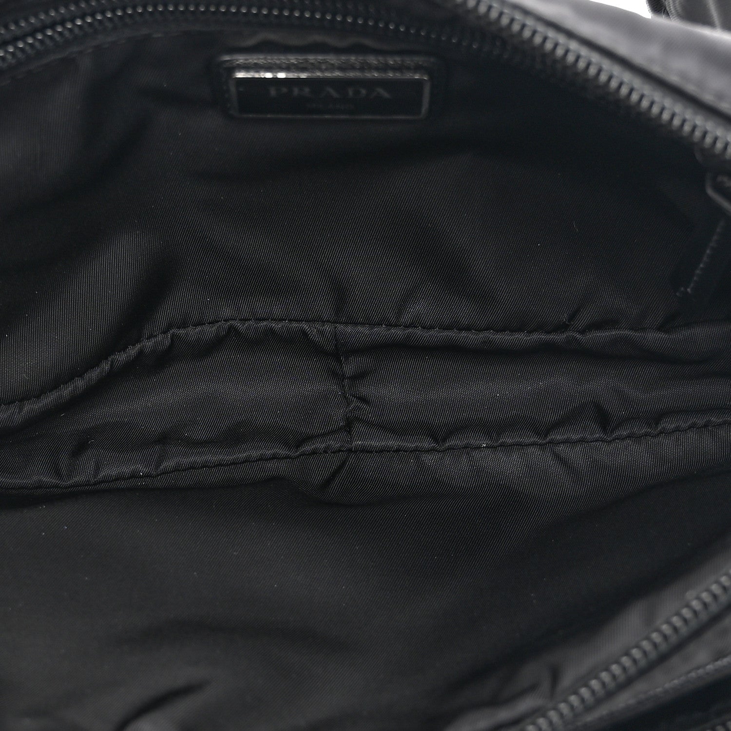 Re-Nylon Saffiano Belt Bag L Black