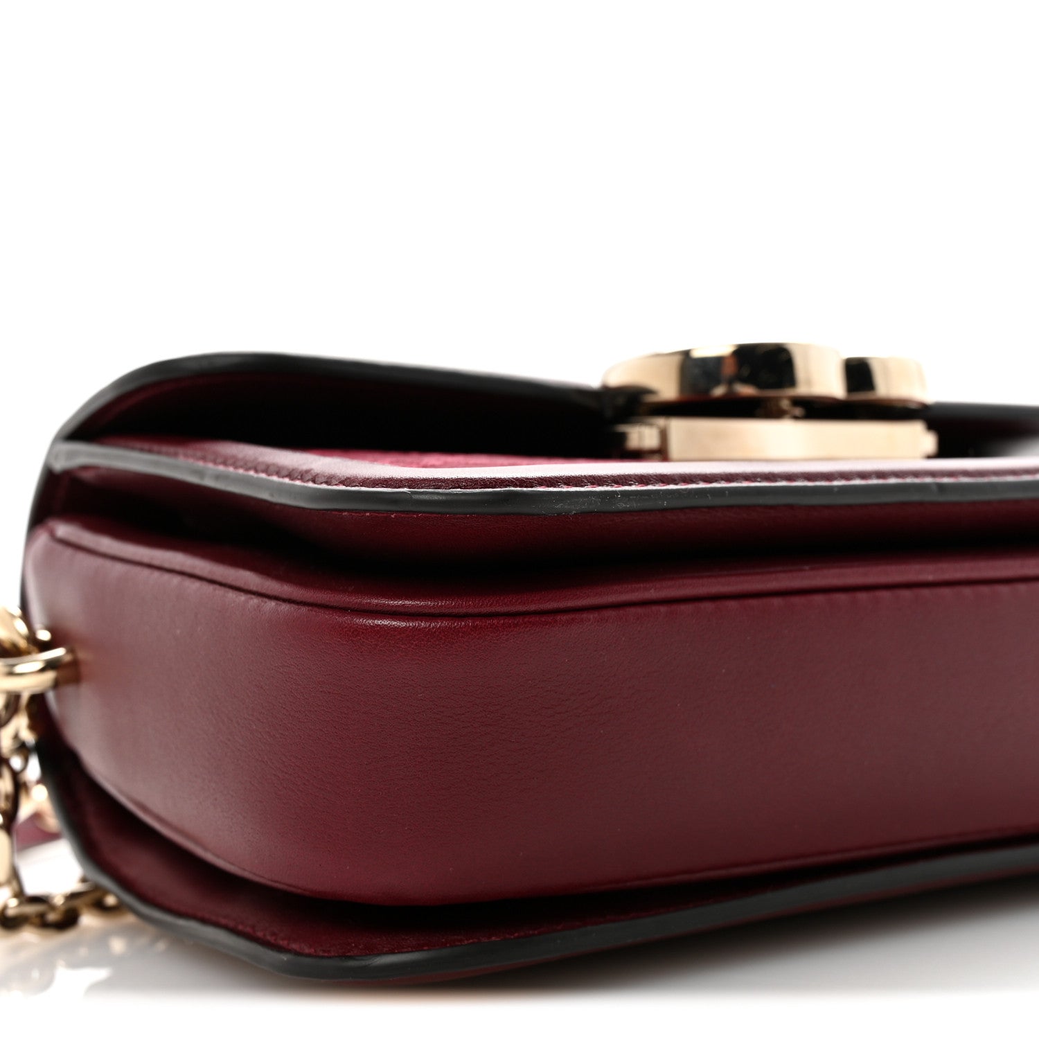 Crepe Wool Silk GG Monogram Go Small Shoulder Bag Rosso Ancora