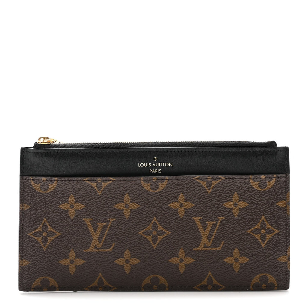 Monogram Slim Purse Black