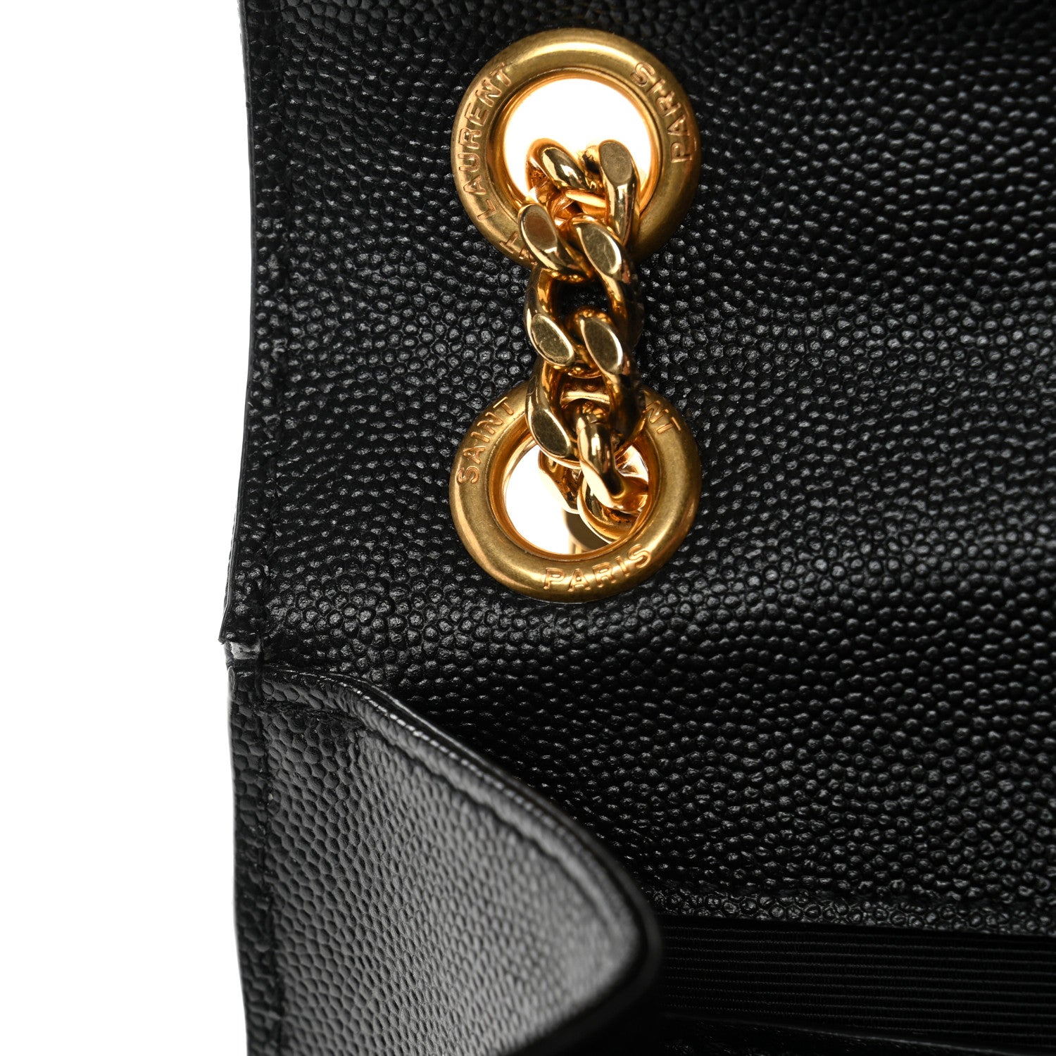 Grain De Poudre Textured Mixed Matelasse Triquilt Medium Monogram Satchel Black