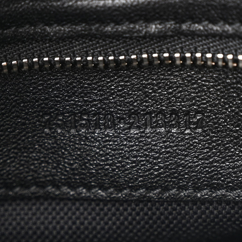 Sakai Be Green Calfskin Diagonal Stitched Small Blondie Tote Black