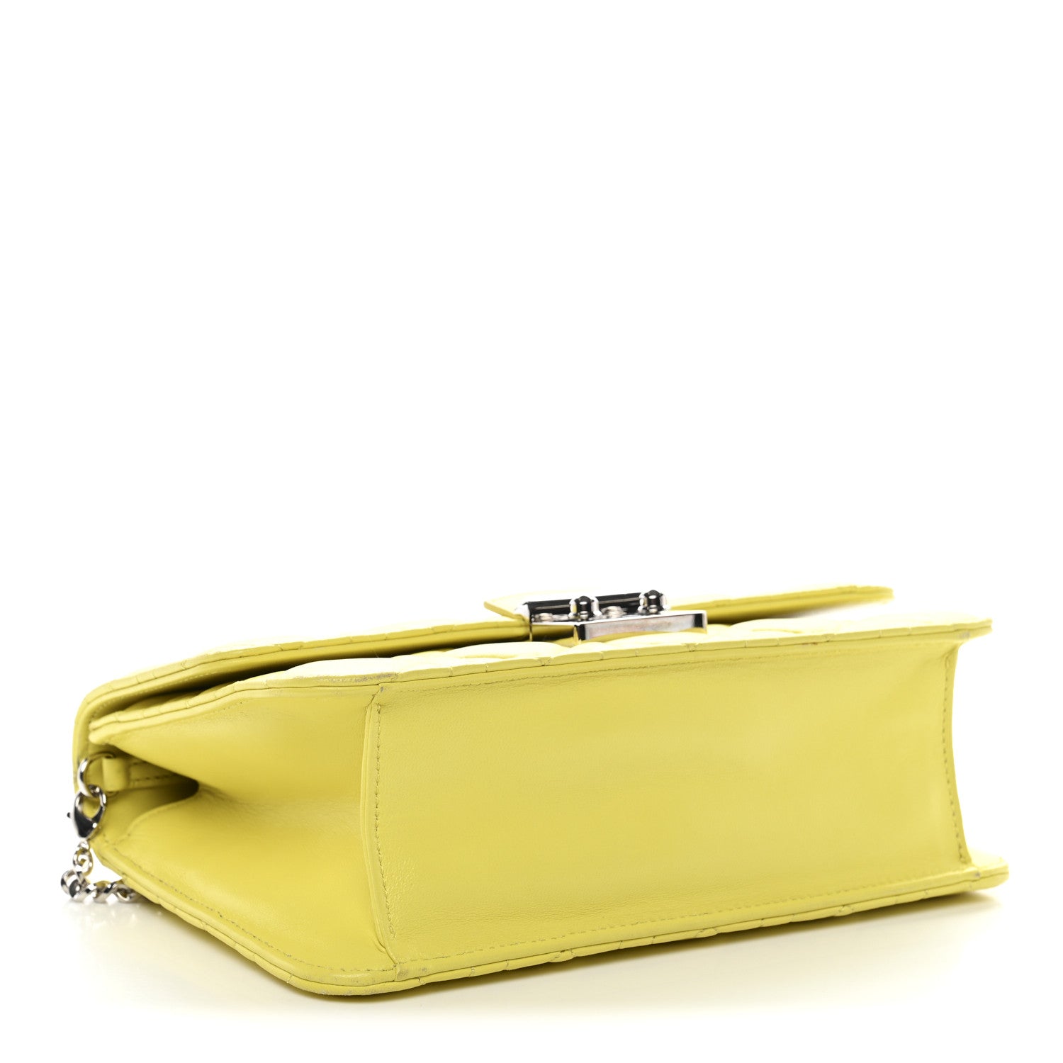 Lambskin Cannage Miss Dior Promenade Pouch Citron