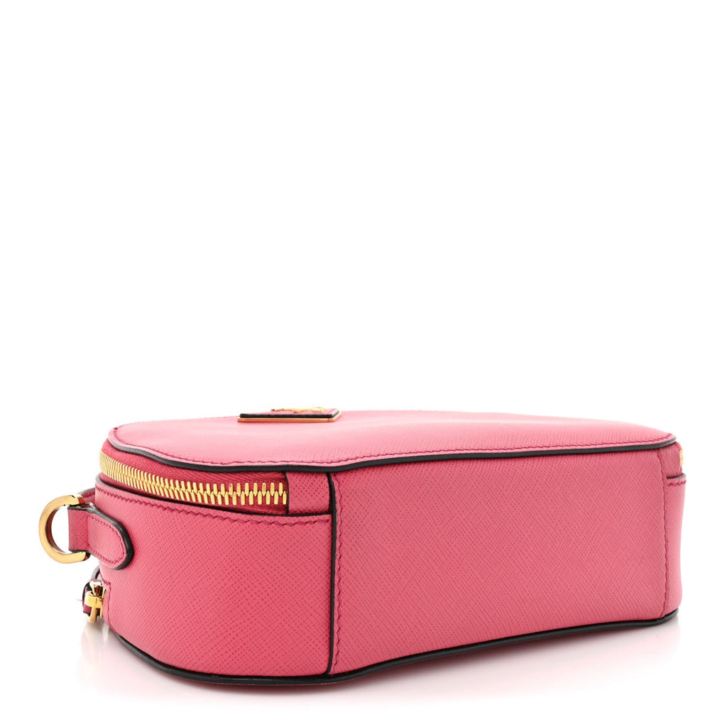 Saffiano Lux Odette Crossbody Magenta