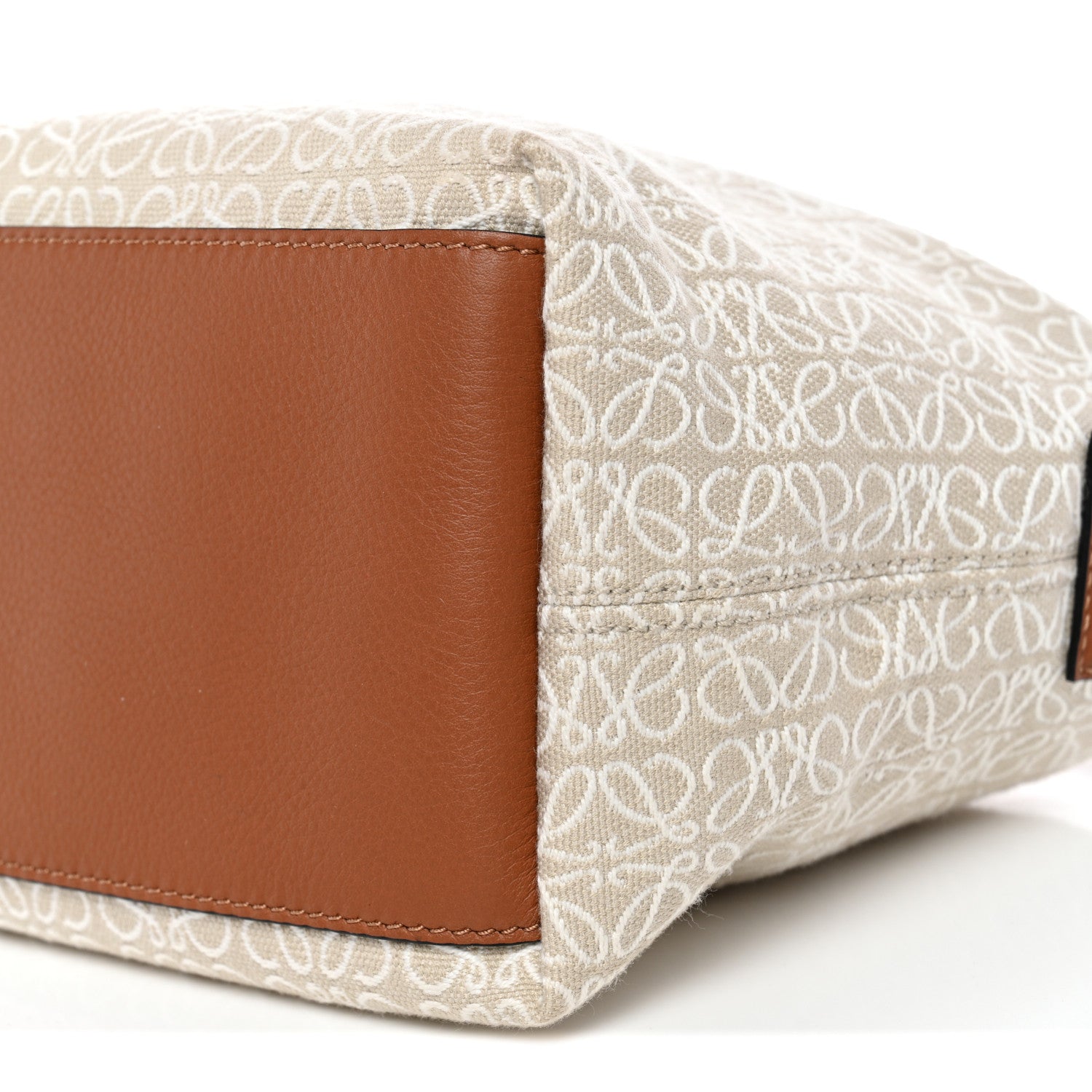 Jacquard Anagram Calfskin Small Cubi Bag Ecru Tan