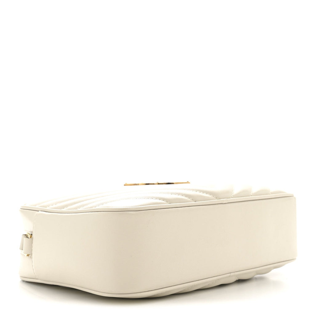 Calfskin Matelasse Monogram Lou Camera Bag Crema Soft