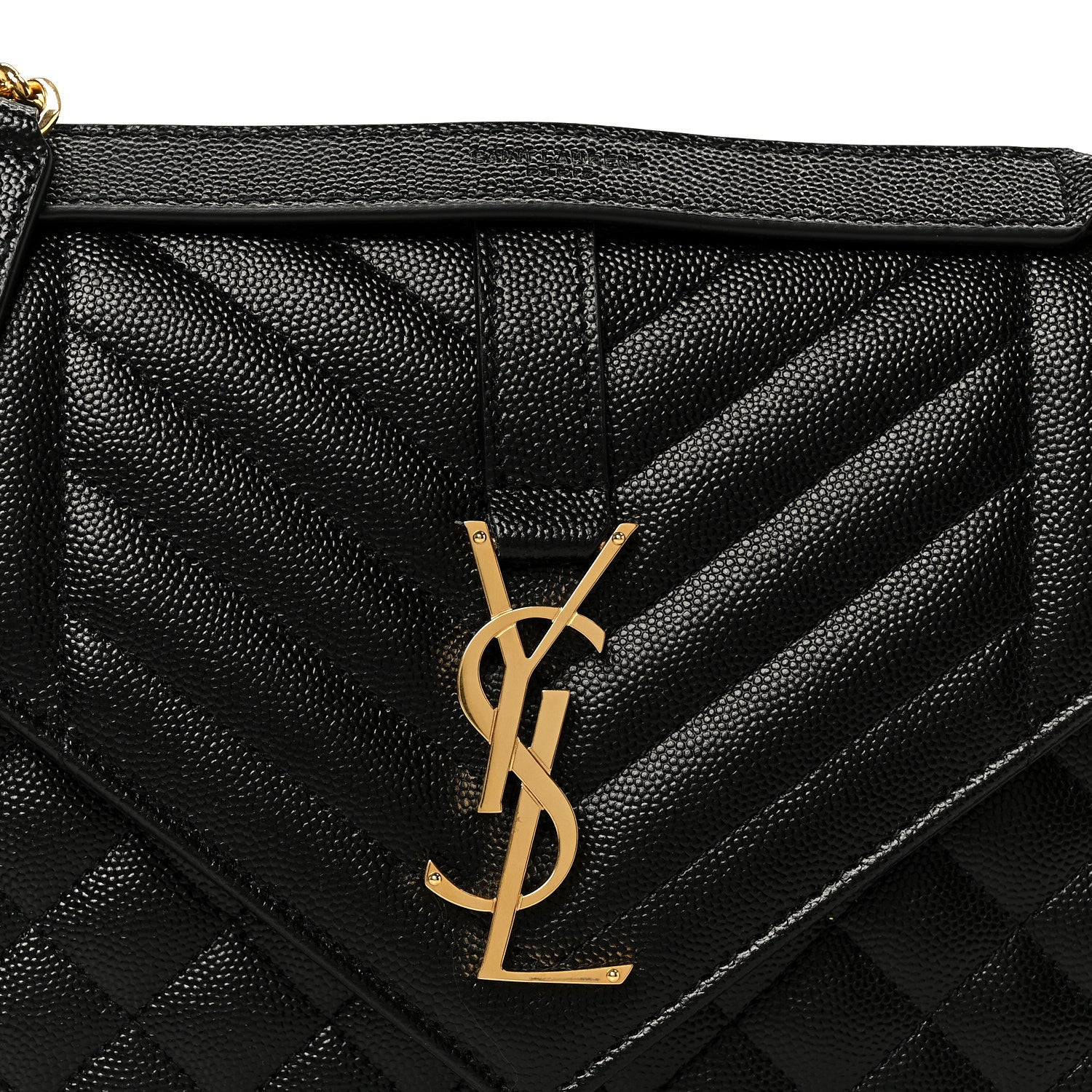 Grain De Poudre Textured Mixed Matelasse Triquilt Medium Monogram Satchel Black