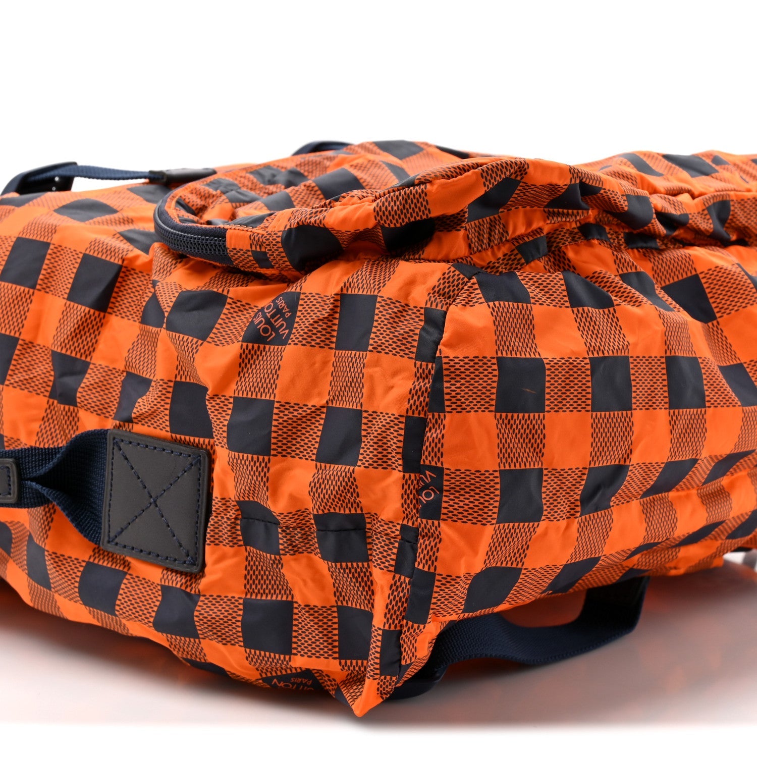 Nylon Damier Masai Adventure Practical Backpack Orange