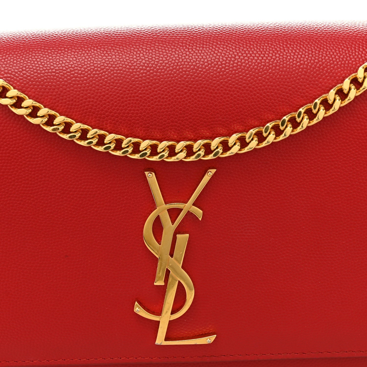 Grain De Poudre Medium Monogram Kate Satchel Red