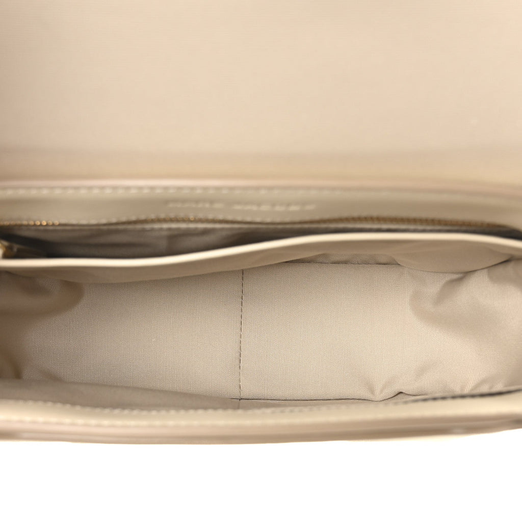 Calfskin Large The Covered J Marc Saddle Bag Cloud White