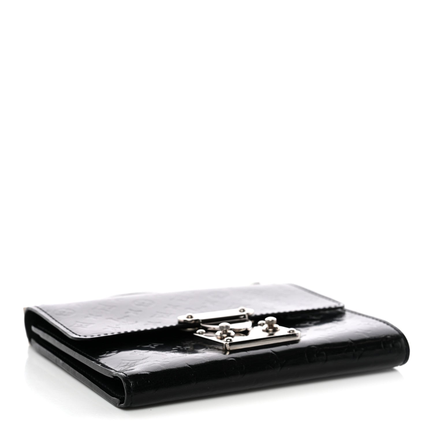 Vernis Glace Anouchka PM Wallet Black