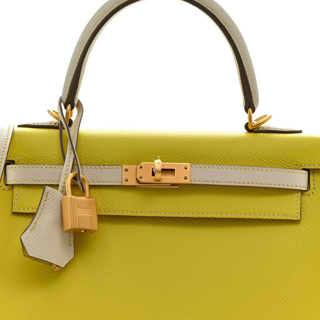Epsom Bi-Color Horseshoe Sellier 25 Lime Craie