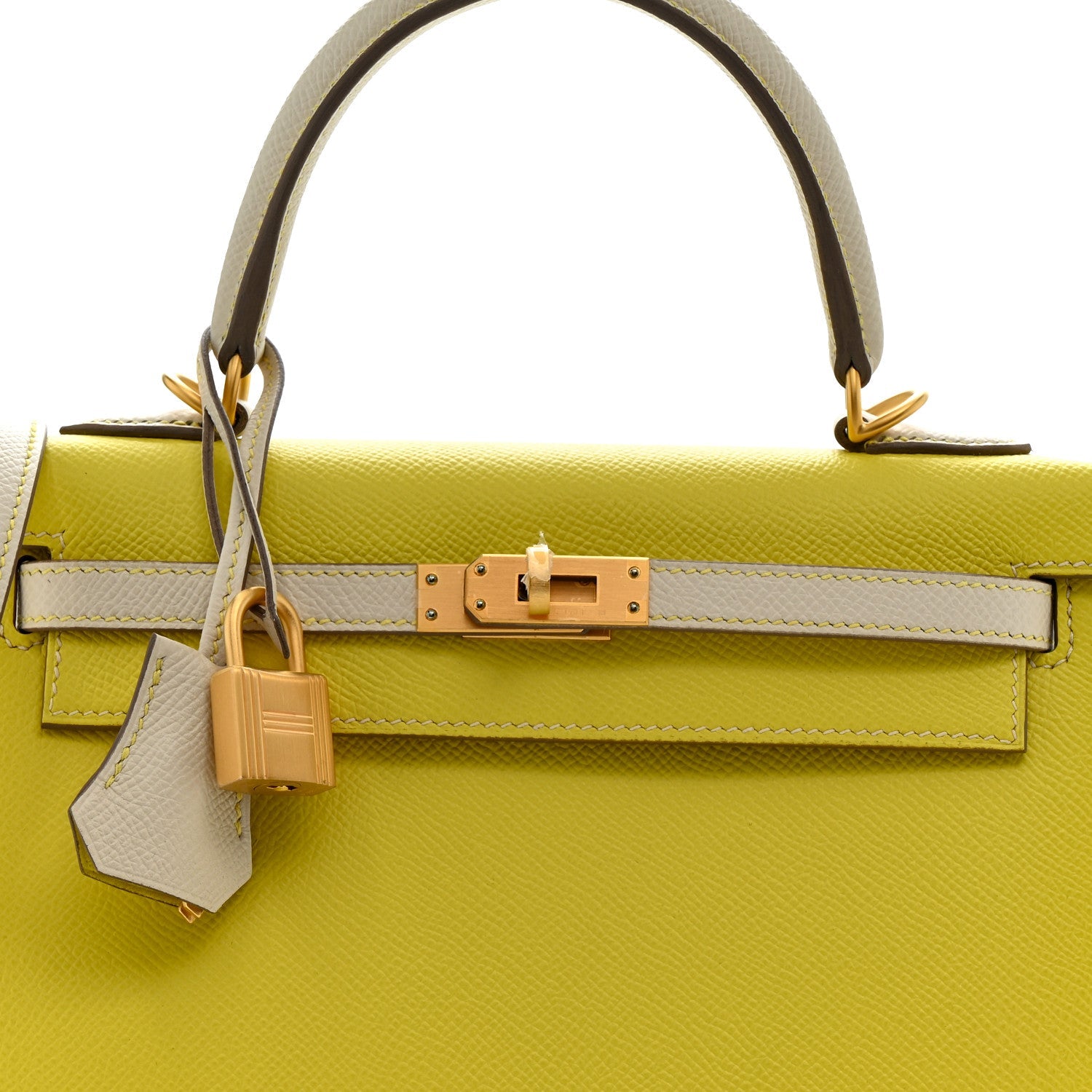 Epsom Bi-Color Horseshoe Sellier 25 Lime Craie