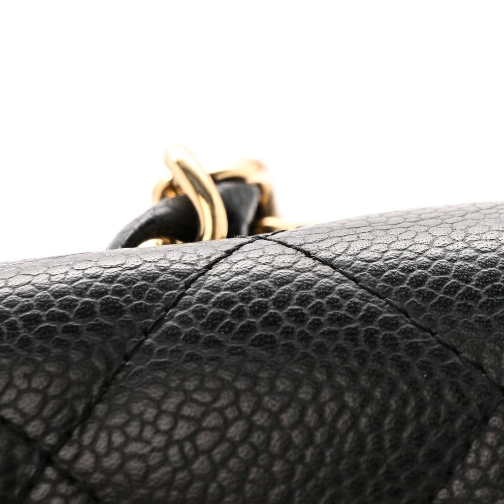 Caviar Quilted Jumbo Single Flap Black