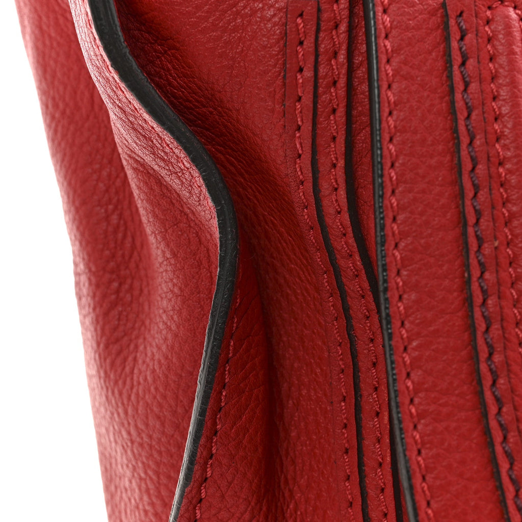 Calfskin Large Marcie Hobo Red