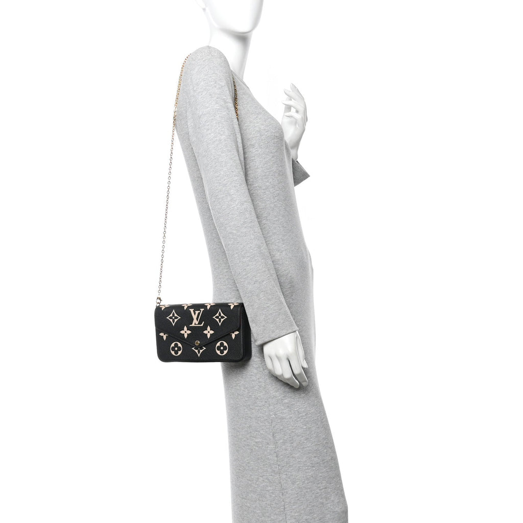 Empreinte Monogram Giant Felicie Pochette Black Beige