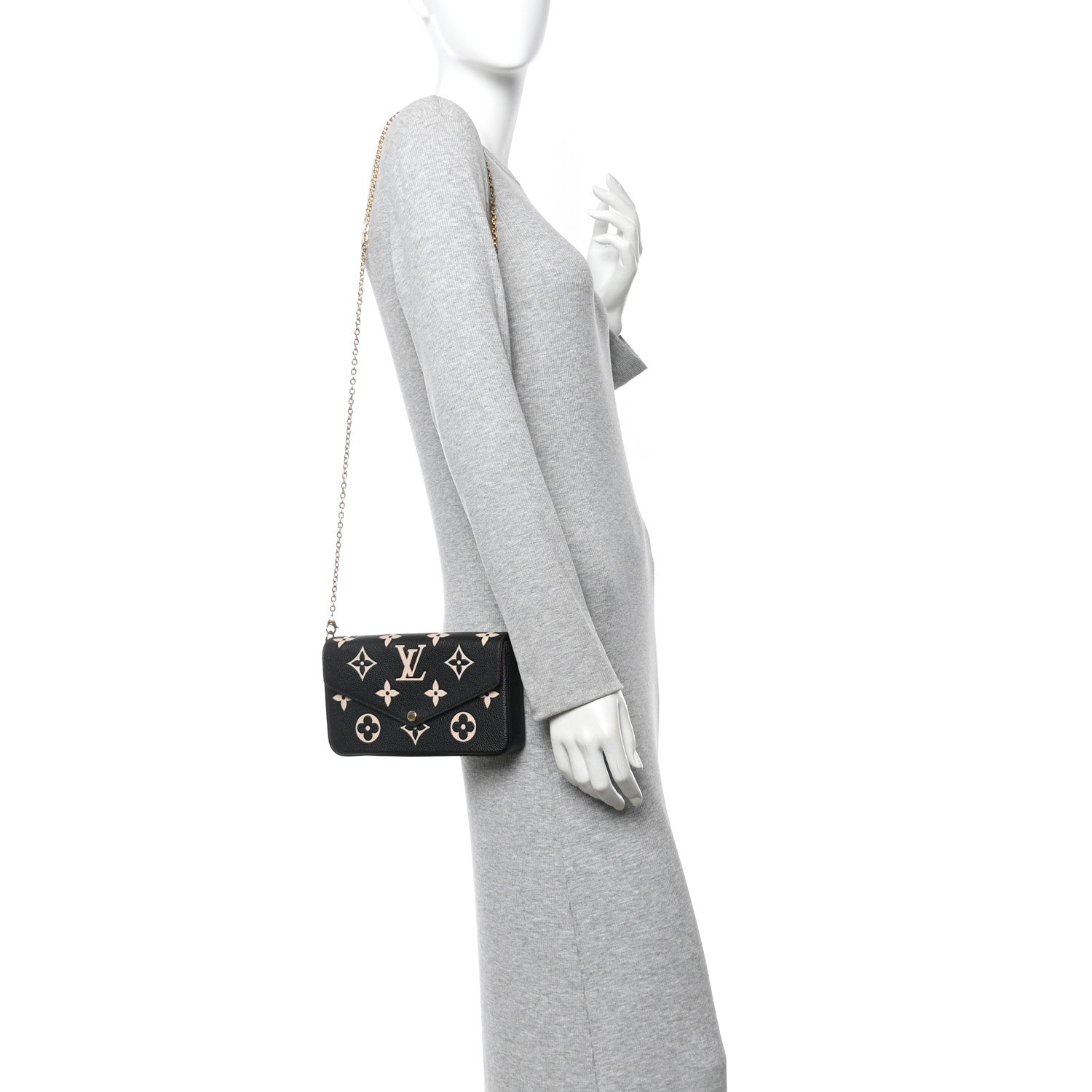 Empreinte Monogram Giant Felicie Pochette Black Beige