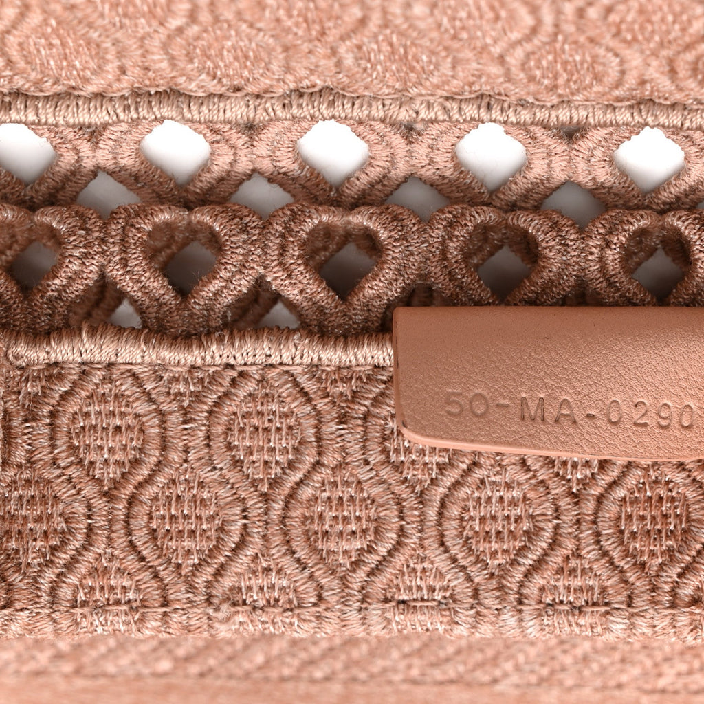 Mesh Embroidered Medium Book Tote Clay