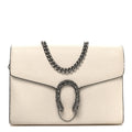 Dollar Calfskin Mini Dionysus Chain Wallet Mystic White