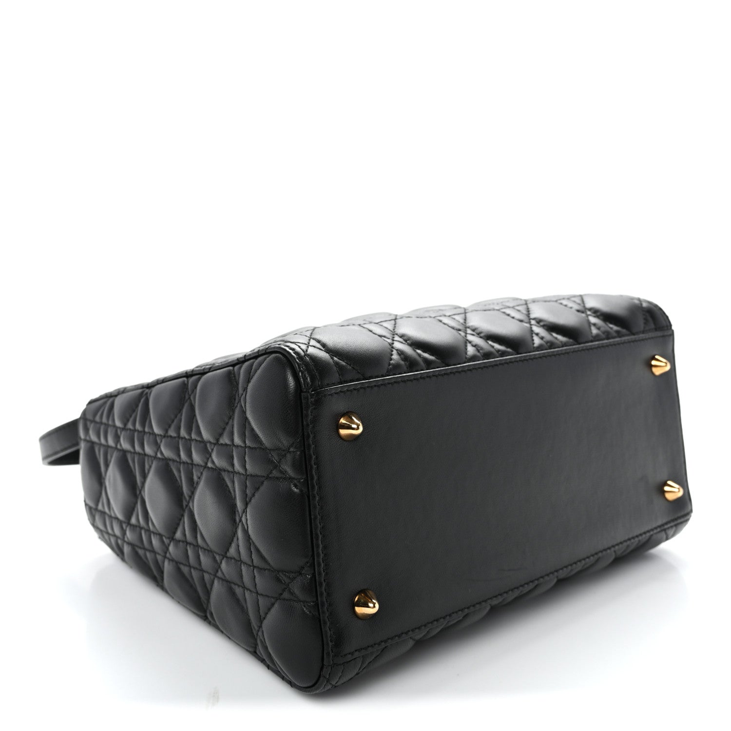 Lambskin Cannage Medium Lady Dior Black